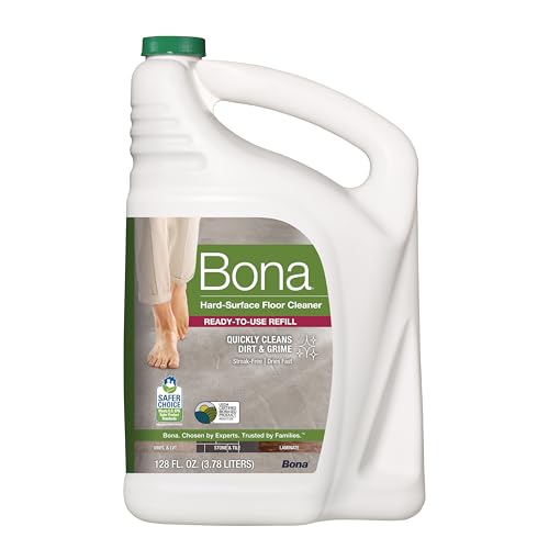 Bona Multi-Surface Floor Cleaner Refill - 128 fl oz - Unscented - Refill for Bona Spray Mops and...