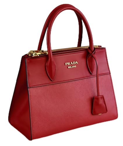 Prada Damen Rot Saffiano Leder Schultertasche 1BA116