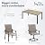 PHI VILLA 7 pcs Outdoor Dining Set,Patio Furniture with 6 Swivel Dining Chairs & Dining Table with Wooden Like Table Top,Sling Fabric and Durable Frame,Outdoor Dining Table and Chairs for Garden