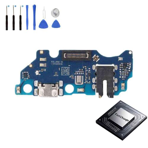 Eutoping Placa de puerto de carga para Samsung Galaxy A03 Core A032 con cable flexible de carga rápida IC de repuesto