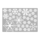 Dinglong Miroir Voiture Stickers de noël Flocons de Neige Blancs Stickers de noël Fond Salon Chambre décoration Stickers Lettre Panneau Lumineux (White, One Size)