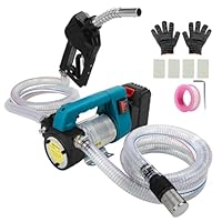 Dieselpumpe Akku 45L/Min, Kabellose Elektrische Dieselpumpe Kompatibel mit Makita 18V Akku, 260w Elektrische Kraftstoffpumpe Set, Tragbare Heizölpumpe, 2x 2 m Schlauch für Diesel Kerosin