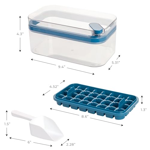 Set 4 piezas bandejas de hielo con cubeta y cuchara miniatura 4