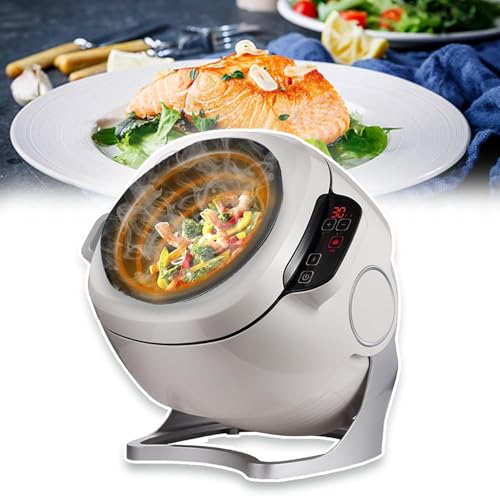 Commercial Food Processor, Commercial Food Processor,with 3 Gears Speed & 6L Capacity, 360° Rotatable Drum Type Fried Rice Machine