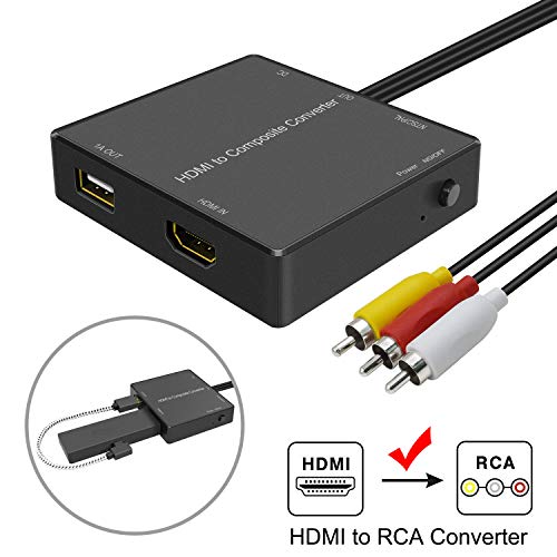 RuiPuo HDMI to AV Adapter, HDMI to RCA Converter Compatible Fire Stick, Roku