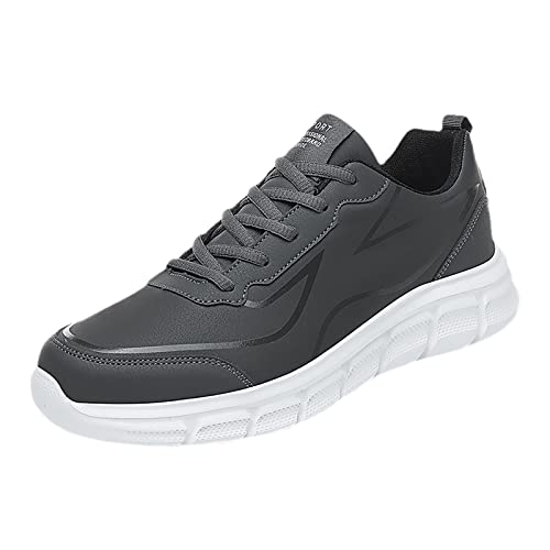 Chaussures de course respirantes pour homme - Chaussures de sport d'extérieur imperméables - Chaussures de sport décontractées à lacets - Couleur unie - Respirantes - Chaussures de sport - Chaussures