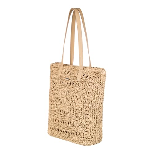 Image of Roxy Women's Beach Tote Bag | Travel | Vacation | Straw | Lightweight | Breathable, Coco Cool - Natural