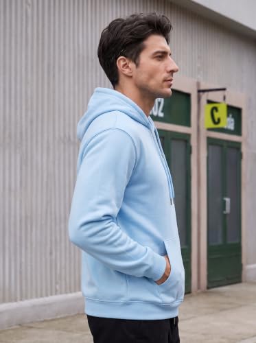 Image of More & More HOODMASTER Men's Cotton Hoodie Sweatshirt with Pockets Full Sleeves Regular Fit Solid Pattern Hooded Neck and Standard Length | Men Cotton Hoodie