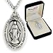 Men's Oval Sterling Silver Miraculous Medal - Pendant Only