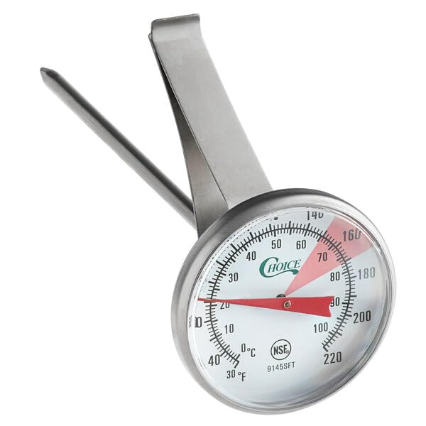 Choice Hot Beverage and Frothing Thermometer, 5 inch, 30-220°F