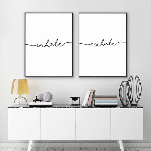 Imprimés d'art mural avec lettres minimalistes pour un intérieur serein