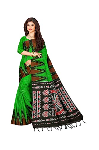 Quetzal Women's Handloom Pure Cotton Sambalpuri Ikkat Katki Print...