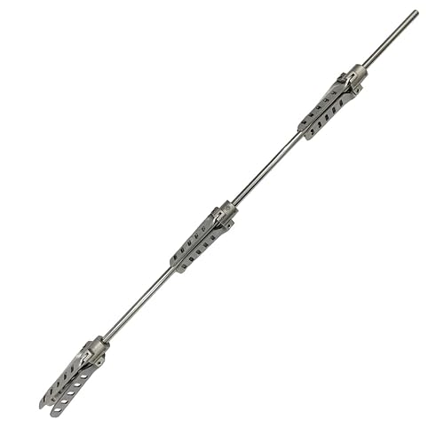 Miniatura 2 de Cosmostar - Paleta expansible de mezcla de acero inoxidable de 55 galones, herramientas de hélice de agitación para pintura epoxi, resina, paleta