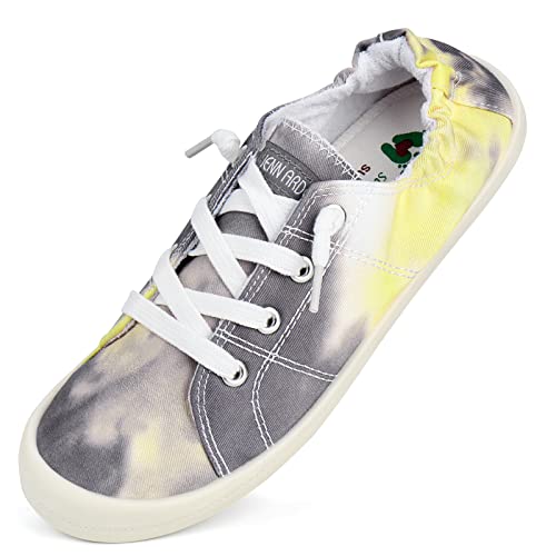 Image of JENN ARDOR Women's Low Top Canvas Slip On Sneaker Comfort Casual Shoes Walking Flats