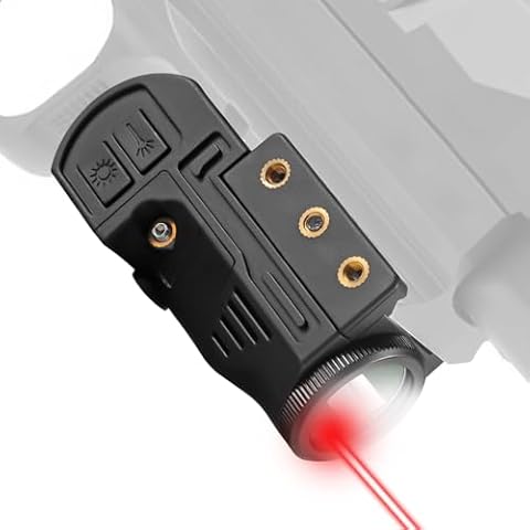 Laswin Tactical Flashlight with Internal Red Laser Sight for Handguns,2 in 1 Laser Light Combo,Magnetic Charging Flashlight Gun Laser Sight for Pistol,Glock,Rifles,Shotguns Cover