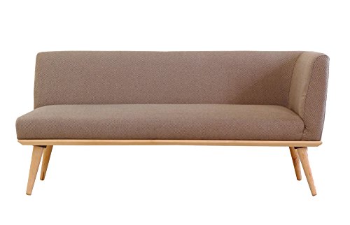 大川家具 GART コーナーカウチソファ PURI ブラウン L