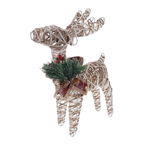 Sosoport Eisernes Weihnachtsrentier mit Led-Beleuchtung Rustikale für...