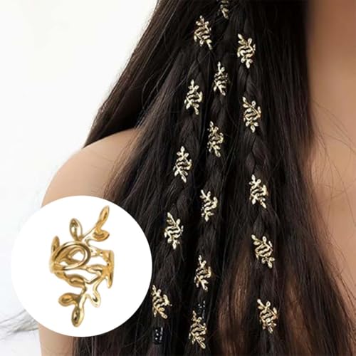 Lot de 40 bijoux de cheveux pour dreadlocks - Réglables - En métal - Pour cheveux - Pinces à cheveux en spirale - Accessoires de cheveux pour dreadlocks - Pour hommes, femmes, filles et garçons - A – vue 5