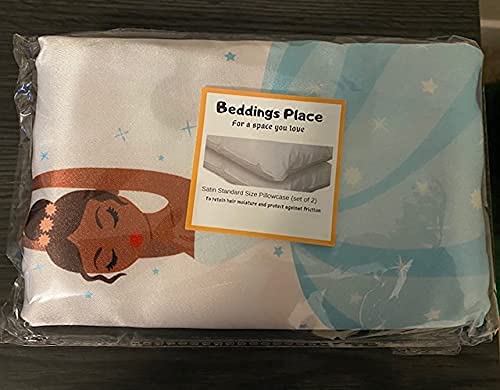 Image of Satin Pillowcase to retain Hair Moisture (Set of 2 Standard Pillowcases 20 x 26 inches)