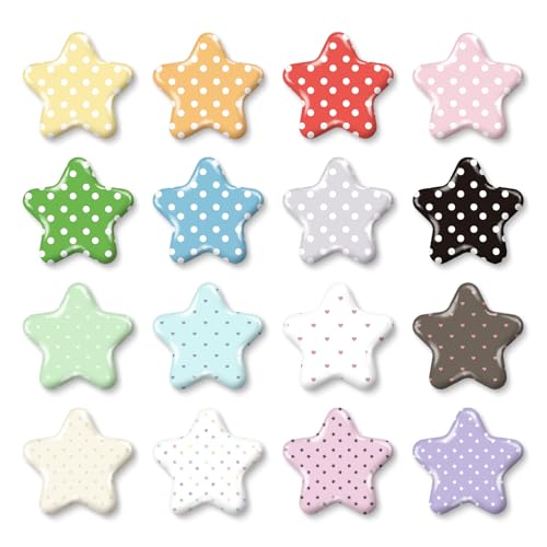 16 imanes de resina para nevera, diseño estrella