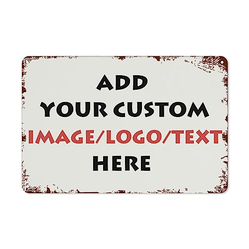 Letrero de metal personalizado Letrero personalizado Placa de decoración de la casa Letreros de pared de estaño personalizados Decoración con logotipo de texto de imagen 8 'x 12'