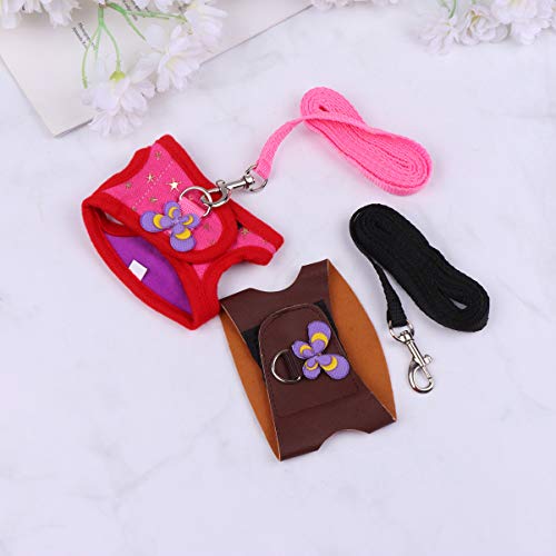 POPETPOP 2 Sets Small Pet Harness Leash Adjustable Walking Rope for Hamster Rat Ferret Mouse Squirrels - Image 4