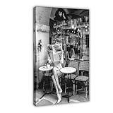 NKALFGH Leinwandposter mit Zeitung lesender Frau, Wandkunstdruck, Bild, Gemälde, 30 x 45 cm