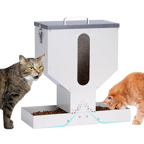 PAULOZYN Automatic Cat Feeder 2 Cats Gravity Dual Cat Feeder