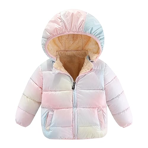 Toddler Kids Boys Girls Winter Coats Jacket Clothes Outwear Overcoat Hooded Thicken Warm Fleece Baby Snowsuit