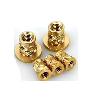 Gshupiou GSHUPIOU Rändelmuttern Messing 20 Stück