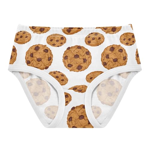 Girls Underwear Soft Cotton Chocolate Chip Cookies Kids Panties in Sizes 2/3t, 4t, 5t, 6 and 8