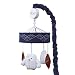 NoJo Teepee Musical Mobile, Navy, Red, Ivory