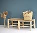 Banc marocain en bois massif et tressage naturel (Tressage croisé, 120cm 6 pieds)