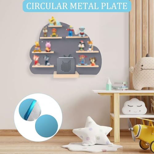Image of Self-Adhesive Metal Plates for Tonie Figure, 50 Strong Magnetic Base Discs for DIY Display Shelves, Collectible Figures Storage, Kids' Room Decor and Organization
