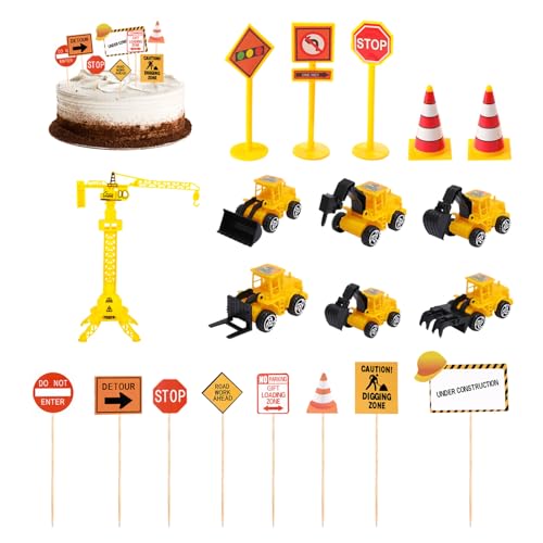 Juego De 12 Complementos Para Señales De Tráfico, 1 Juego De Complementos De Torneado De Ingeniería, Decoración De Cocina, Complementos Para Decoración De Pasteles, Juego De Decoración