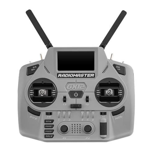 RadioMaster GX12 Crush Dual-Band Gemini-X ExpressLRS Radio Controller M2 (Gray)