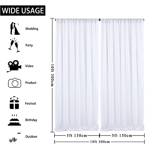Cortinas de fondo de gasa blanca 10ft x 10ft para fotografía miniatura 6