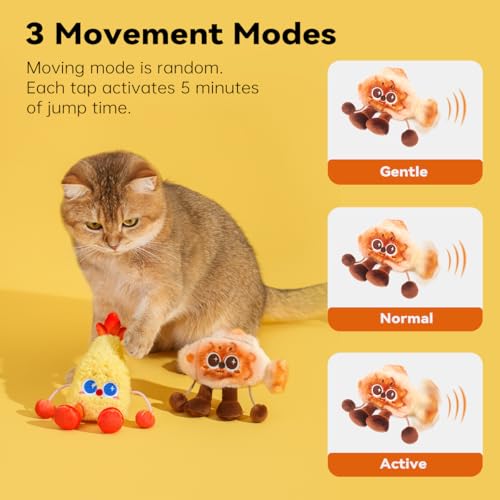 Petgravity Jumpy Shrimp Taiyaki Motion-Activated Cat Toy (2-pack) — view 3