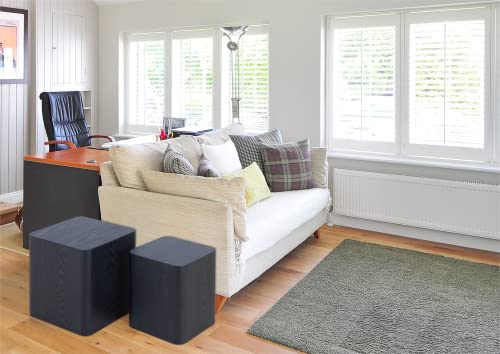 Kevinspace Coffee Table Nesting Set Of 2 For Living Room, Small End Table Modern Side Table, No Assembling Simple Nightstand Bedroom Office Studio Balcony 18.25'' Heightened New Version Black #TOP6