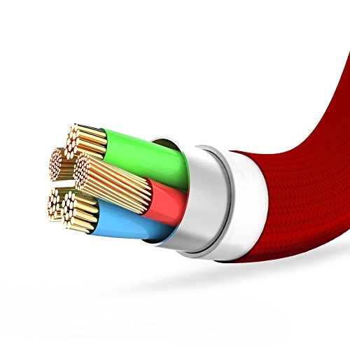 Image of SOOPII C type cable pure copper strong nylon braided USB-C Nylon Coated highly durable fast charging up to 5A USB charger & Sync cable -1 meter,