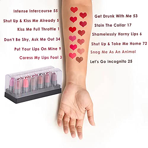Image of PINNER USA Popular Mini Matte Travel Combo Lipstick (Set of 12), Matte Finish - Multicolor