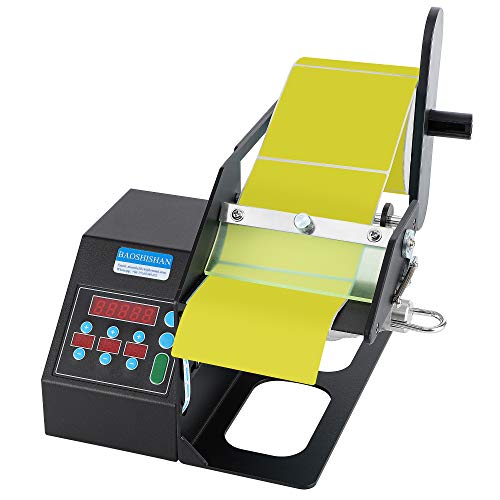 BAOSHISHAN Automatic Label Dispenser Automatic Counting Label Stripper Speed Adjustable Label Separating Machine Adhesive Tape Separator for Paper Labels (Width 120mm 4.7inch)