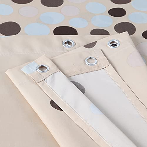 Bestripes Long Fabric Shower Curtain, Sand Khaki Brown Ombre Polka Dot Shower Curtains For Bathroom, Waterproof Bathroom Curtains, 72" W X 78" H #TOP2