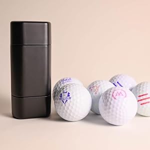 TPFOON Customized Design Golf Ball Marker Stamp, Upgrade Reusable Self-Inking Golf Ball Stamper, Golf Ball Line Marker Tool, Golf Ball Alignment Tool, Gift for Golfer