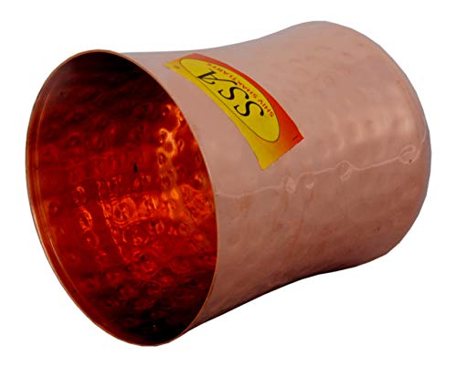 Set de 6 vasos de cobre puro 300 ml diseño vintage miniatura 6