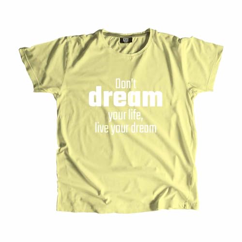 T-shirt Live Your Dream en coton jaune beurre inspirant pour affirmer votre style au quotidien