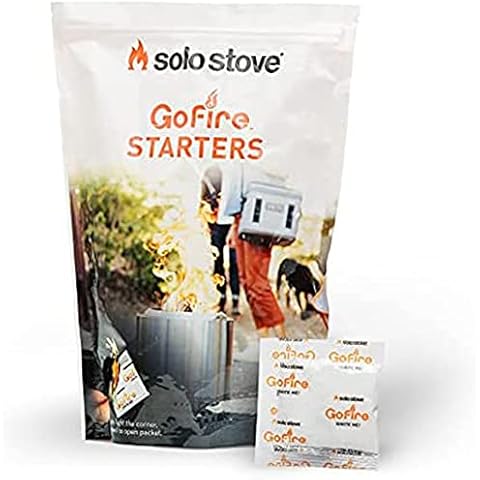 Solo Stove Fire Gofire Starter Packs - Water Resistant, Food Safe, 100% Paraffin Wax | Works in Any Weather Conditions, Burns up to 10 Minutes, 20 Starters Included Cover