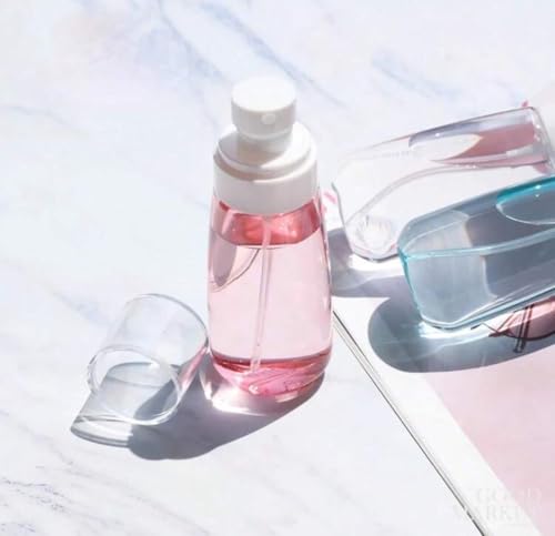 Kit Viagem 6 Peças Frascos Potes e Espátula Para Shampoo Perfume Condicionador Creme Ou Outros (Rosa