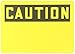 Accuform MRBH606VP Plastic Safety Sign,"Caution (Blank)", 10" Length x 14" Width x 0.055" Thickness, Black on Yellow