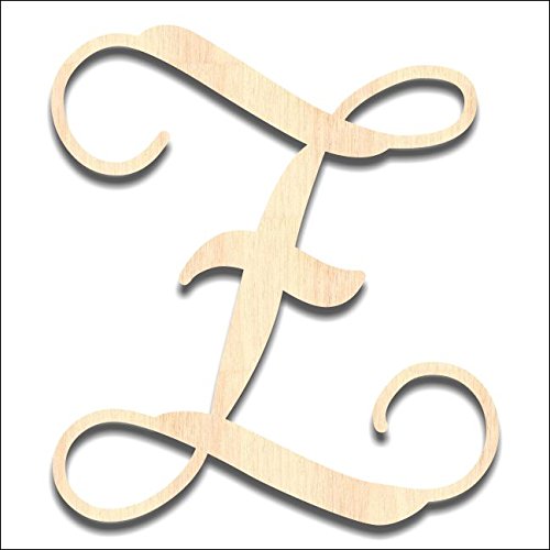 Back40Life - Precision Cut Vine Wood Monogram Letter - 13-inch Unfinished LC-01 Parent (Z)